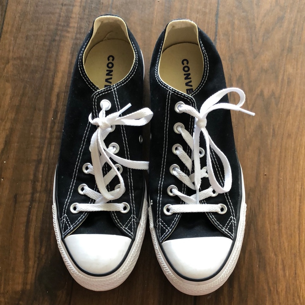Converse, black, great condition. Worn once because I bought the wrong size.